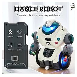 AKN TOYS Robot Toys for Boys Girls Dancing Singing Walking Talking Sliding Robot with Colorful LED and Spray, (Color May Vary) image 5