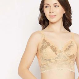 Clovia Beige Bralette Bra-34