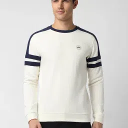 Peter England Jeans White Slim Fit Self Pattern Sweatshirt-picture-24