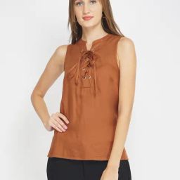 Oxolloxo Brown Regular Fit Top-image-39