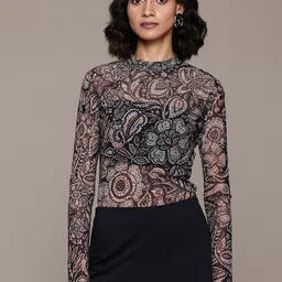 Label Ritu Kumar Valerie Floral Printed Bodysuit-image-37