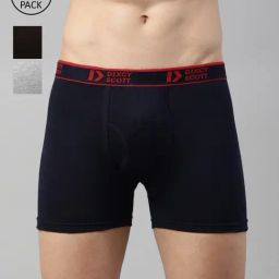 Dixcy Scott Originals Multi Cotton Regular Fit Trunks - Pack Of 3-picture-39