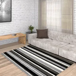 PRESTO Multicoloured Striped Hand-Tufted Anti-Skid Woolen Carpet-42