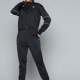 Reebok Women Black Brand Logo Detail Training Tracksuits-image-62