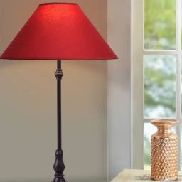 Kapoor Lamp Shades Black & Red Metal Table Lamp-14