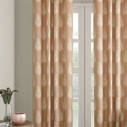 Soumya Beige Set of Single Door Curtain-43