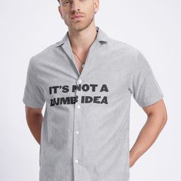 Kook N Keech Typography Rave Striped Shirt-image-86