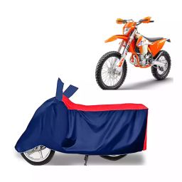 Auto Pearl Two Wheeler Cover with Bag for KTM 450 X, Red & Blue-image-5