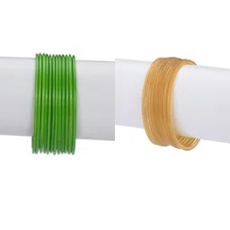 1ST TIME Set Of 24 Green Alloy Bangles-picture-5