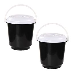 Kuber Industries Black & White 2 Pieces Bath Accessories With Lid Set-18 L-picture-21