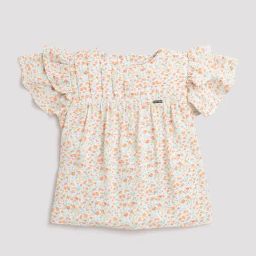 Tiny Girl White Floral Print Top-picture-9