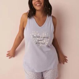 La Vie En Rose Purple Cotton Printed Camisole-image-47