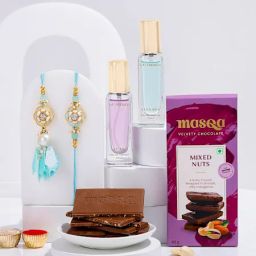 Exquisite Meenakari Bhaiya Bhabhi Rakhi Hamper-picture-37
