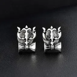 Voylla Men Silver-Plated The Divya Trishul Studs Earrings-image-52