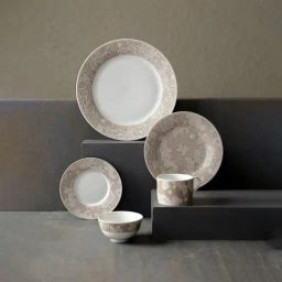 Home4U Delora Color Bordered Multicolor Porcelain Dinner Set (24 Pcs)-12