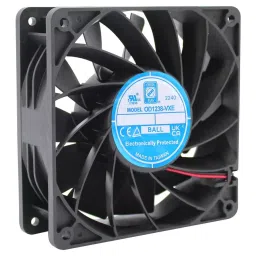 ORION FANS DC FAN, BALL, 120MM, 4925RPM, 12V, 3.8A, OD1238-12HBVXE10A-38