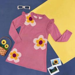 Pantaloons Junior Kids Pink & Yellow Floral Print Full Sleeves Sweater-image-43
