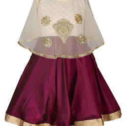 BAESD Girls Embellished Cape Sleeve Fit & Flare Party Wear Dress-picture-57