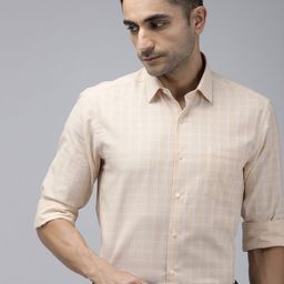 Arrow Pure Cotton Manhattan Slim Fit Opaque Checked Formal Shirt-picture-25