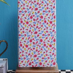Devansh White & Pink Floral Printed Traditional Column Table Lamp-41