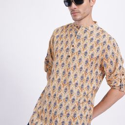 Anouk Rustic Ethnic Motifs Printed Roll-Up Sleeves Straight Kurta-picture-22