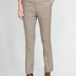 Arrow Beige Regular Fit Trousers-picture-41
