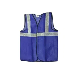 Aktion Safety High Visibility 360° Jacket Reflective 60 GSM Mesh Fabric Blue Free Size, AK-605 (Pack of 5)-7