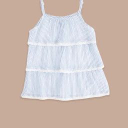 Pantaloons Junior Kids Blue Striped Top-picture-5