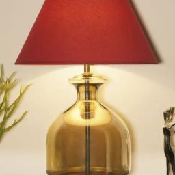 Kapoor Lamp Shades Smoke & Red Glass Alper Luster Table Lamp-picture-37