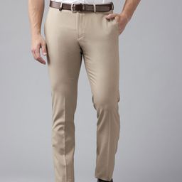 Blackberrys Men Textured Slim Fit Formal Trousers-image-82