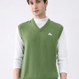 Monte Carlo Men V-Neck Sleeveless Woollen Pullover-picture-27