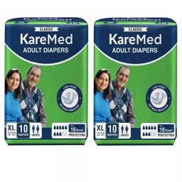 KareIn Classic Unisex XL Adult Diapers 50-65 inch, 93022 (Pack of 2)-image-27