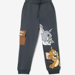The Souled Store Boys Tom & Jerry Printed Regular FitMid-Rise Joggers-picture-38