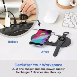 UNIGEN Unidock 3 in 1 USB Type C Wireless 5 W Black Charging Mat Station, ‎UD300BK image 5