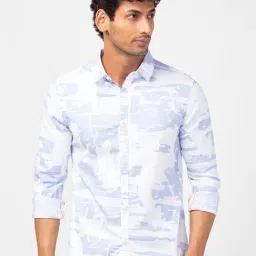 Spykar Steel Cotton Slim Fit Printed Shirt-picture-29