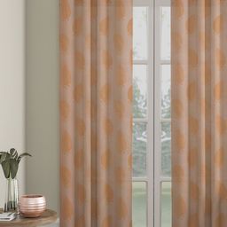 HOSTA HOMES Brown Floral Window Curtain-image-68