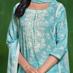 Sangria Embroidered Straight Kurta & Trouser With Dupatta image 2