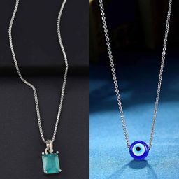 Boghra Sales Set Of 2 Silver-Plated Sterling Silver Cubic Zirconia Chain-image-59