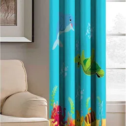 Aura Blue & Mustard Printed Door Curtain-image-47