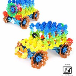 Planet Of Toys Snow Flakes Building Blocks Set Multicolour - 250 Pieces-36
