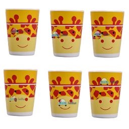 FunBlast Bamboo Fiber Glasses Giraffe Design Pack of 6 Multicolour - 380 ml Each-image-50