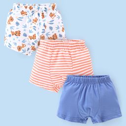 Babyhug 100% Cotton Striped Briefs Pack of 3 - Multicolor-image-93