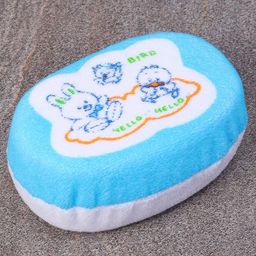 Oval Shaped Baby Bath Sponge - Blue White (Print may vary)-14
