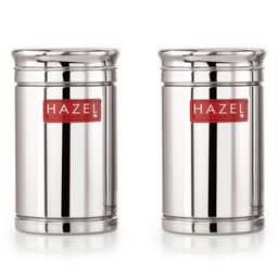 HAZEL Stainless Steel Container Set | 800 ml Set of 2 Steel Container For Kitchen Storage Set | Air Tight Containers For Kitchen Storage | Ideal For Storing Rice, Cereal, Pulse, Snacks.-2