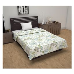 Divine Casa Cotton Lily Birch All Season Reversible Dohar Single Bed Size AC Blanket - Green-image-33