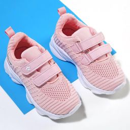 Cute Walk by Babyhug Solid Colour Sneakers with Double Velcro Closure - Pink-picture-27