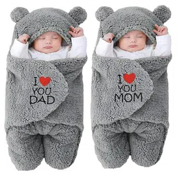 Babyzone Super Soft Hooded Baby Blanket Wearable Swaddle Wrapper For 0-6 Months Baby Boys and Baby Girls - Pack of 2-picture-5