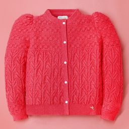 Cherry Crumble By Nitt Hyman Viscose Full Sleeves Self Designed Sweater - Fuchsia-picture-12
