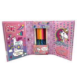 Azhari 3 in 1 Coloring Book for Kids with 60 Sheet Pads Filled With Creative Colouring designs, 8 Colouring Pencil Art and Craft Drawing Color Book Set for Kids- Design & Print May Vary-0