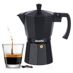 AGARO Espresso & Coffee Maker Classic Aluminium Moka Pot Black - 240 ml-22